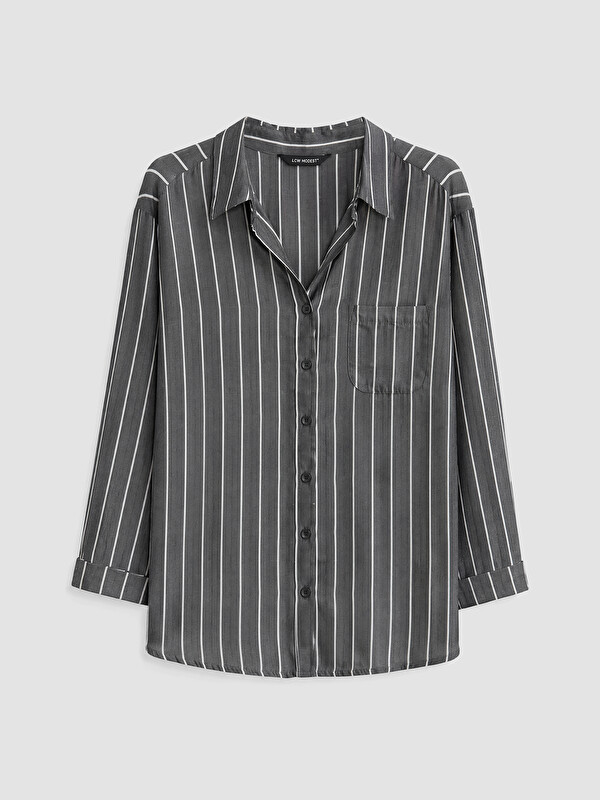 LCW Modest Woman Black Shirt Tunic