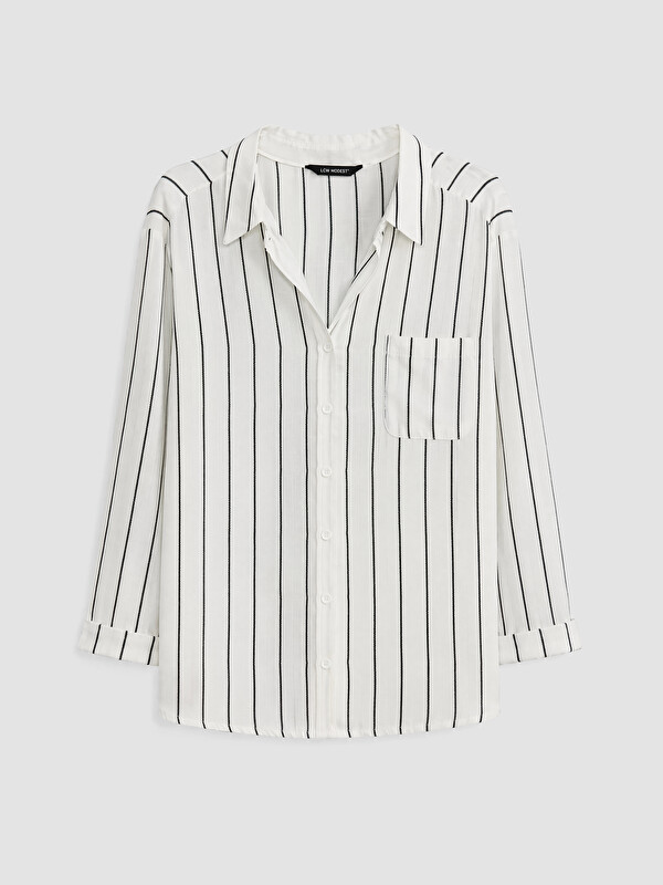 LCW Modest Woman White Shirt Tunic