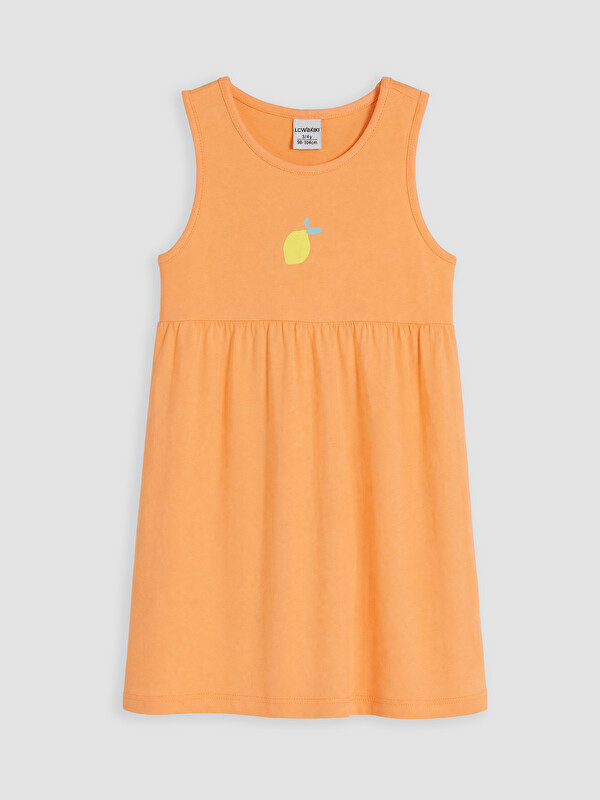 LCW Kids Girl Orange Dress