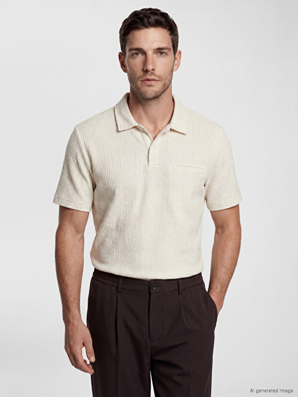LCWAIKIKI Classic Polo Yaka Dokulu Erkek Tişört