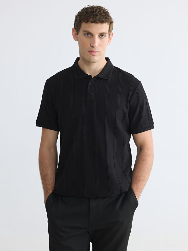 LCWAIKIKI Classic Polo Yaka Dokulu Erkek Tişört