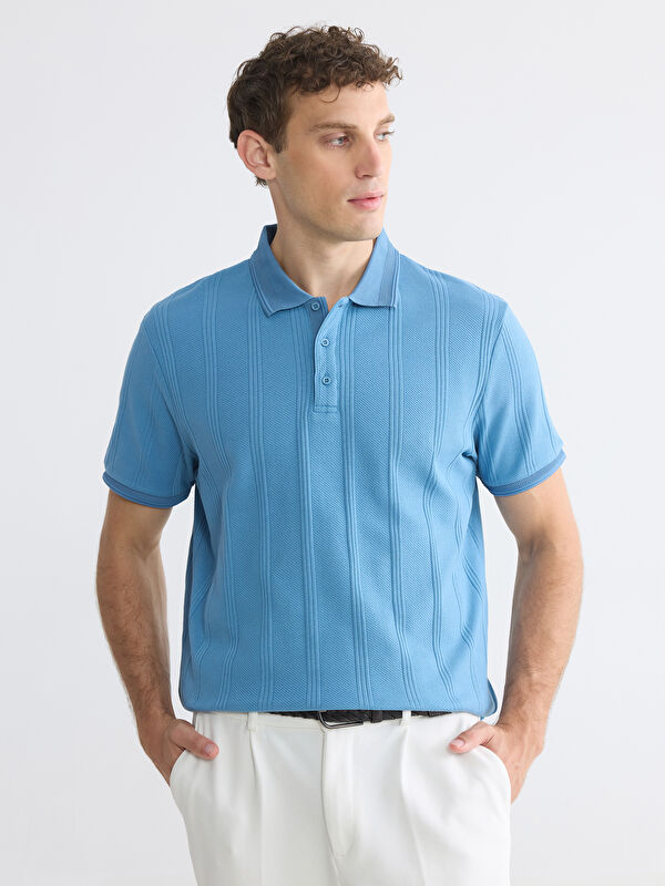 LCWAIKIKI Classic Polo Yaka Dokulu Erkek Tişört