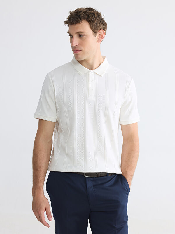 LCWAIKIKI Classic Polo Yaka Dokulu Erkek Tişört