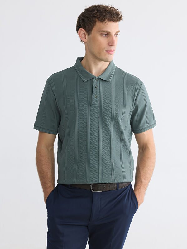 LCWAIKIKI Classic Polo Yaka Dokulu Erkek Tişört