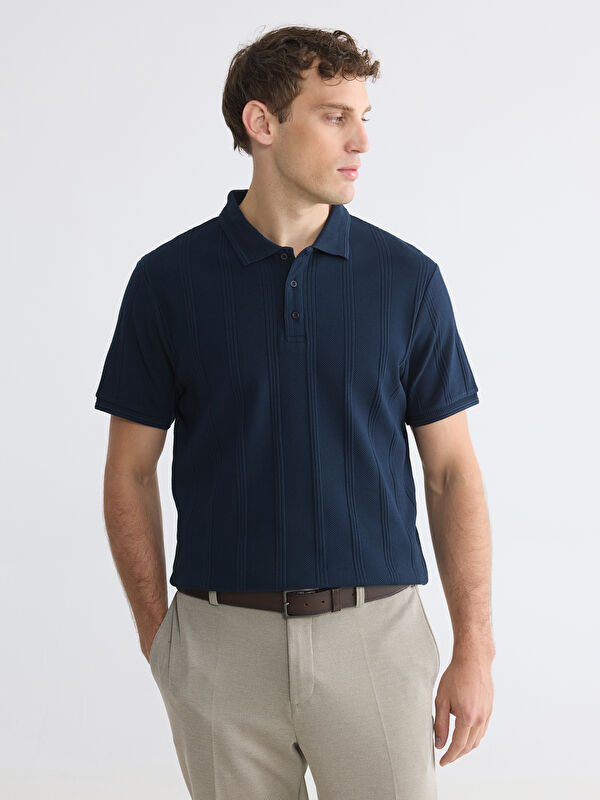 LCWAIKIKI Classic Polo Yaka Dokulu Erkek Tişört