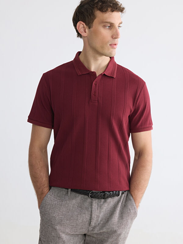 LCWAIKIKI Classic Polo Yaka Dokulu Erkek Tişört