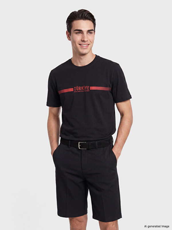 LCWAIKIKI Classic Türkiye Baskılı Standart Fit Erkek Tişört