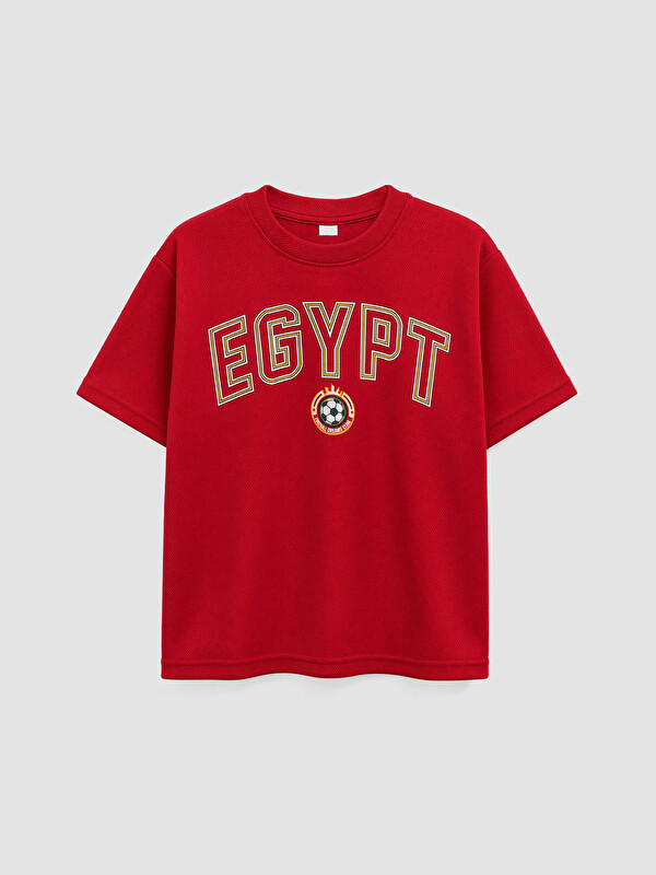 LCW baby Crew Neck Printed Boys' T-Shirt