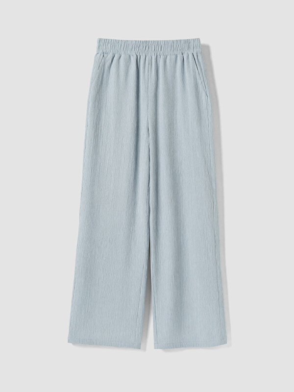 LCW Modest Beli Lastikli Kadın Krep Pantolon