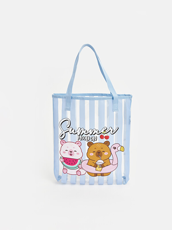 LCW ACCESSORIES Çizgili ve Baskılı Kız Çocuk Kol Çantası