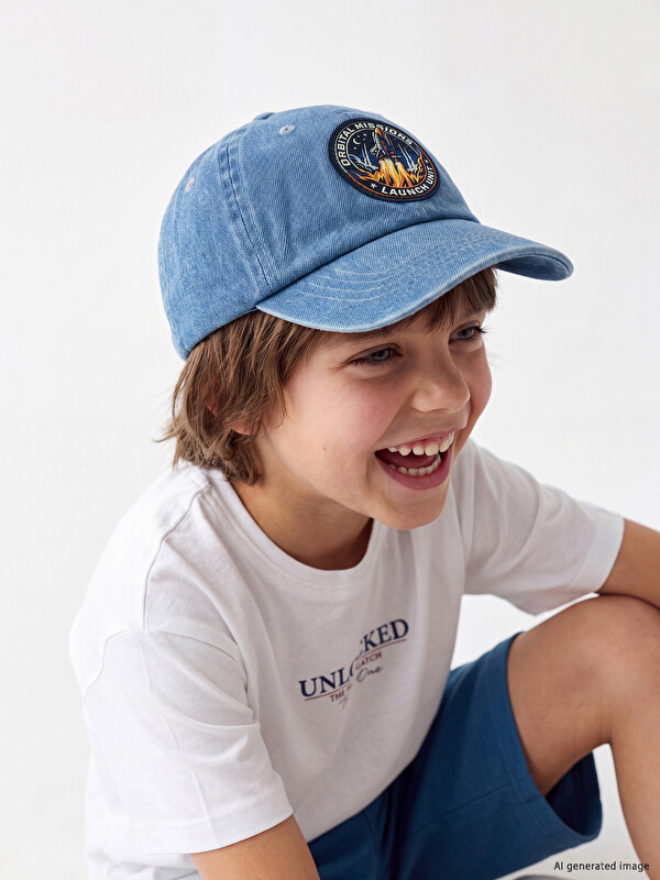 LCW ACCESSORIES Space Themed Embroidered Boys' Cap Hat