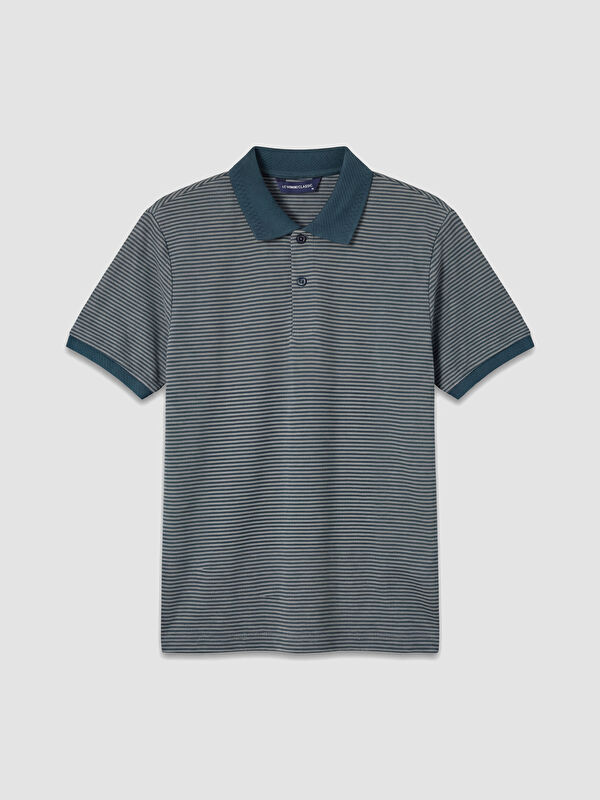 LCWAIKIKI Classic Polo Yaka Çizgili Erkek Tişört