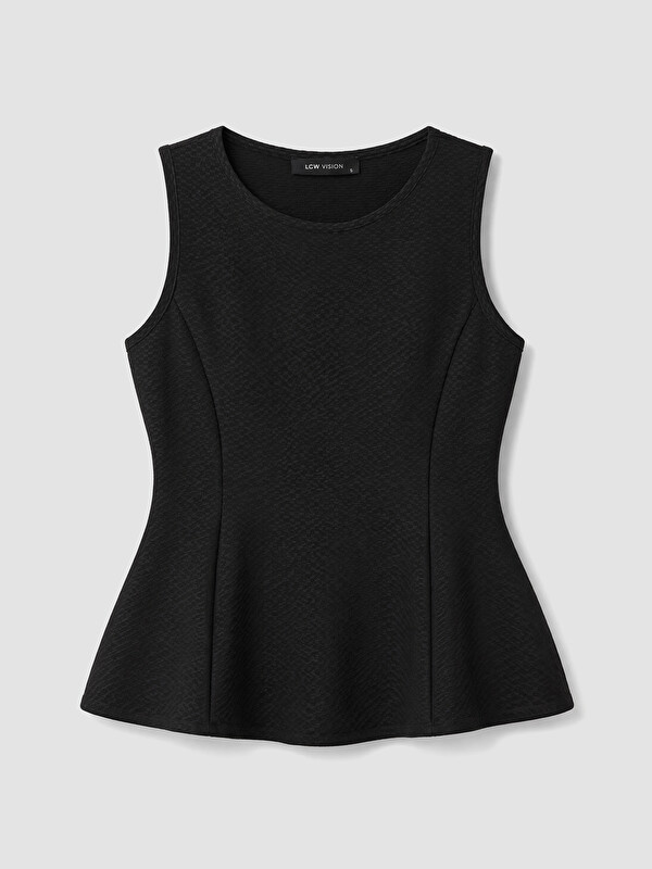 LCW Vision Bisiklet Yaka Peplum Bluz