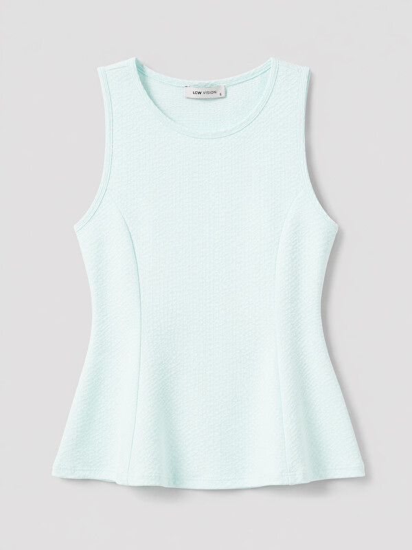LCW Vision Bisiklet Yaka Peplum Bluz
