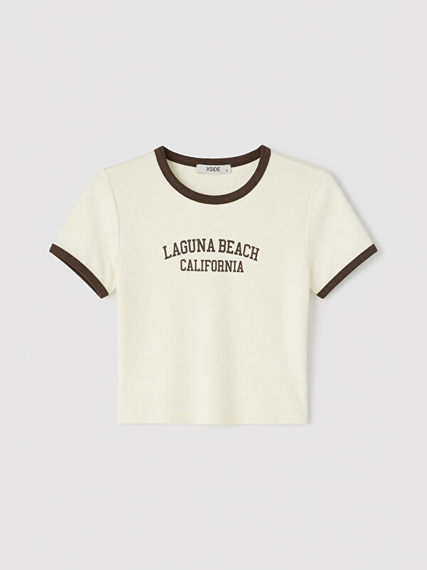 XSIDE California Baskılı Kadın Crop