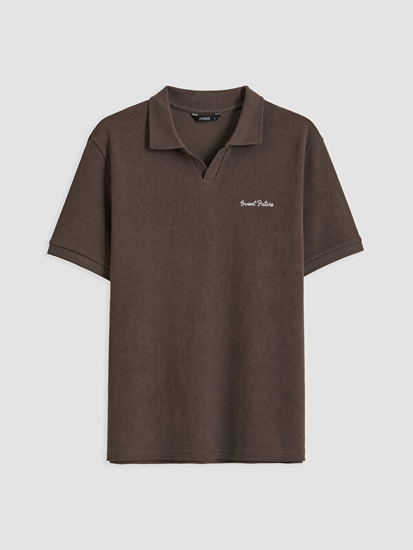 XSIDE Polo Yaka Nakışlı Erkek Tişört
