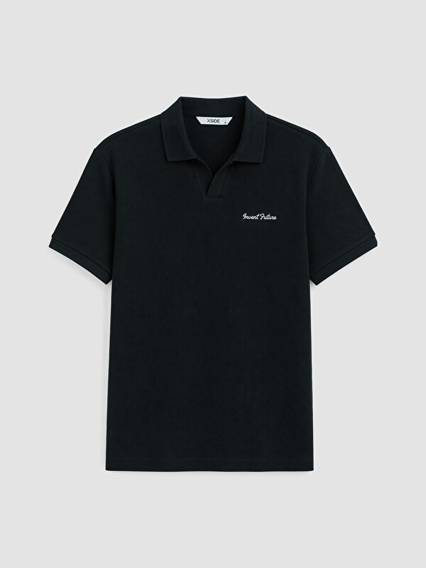 XSIDE Polo Yaka Nakışlı Erkek Tişört