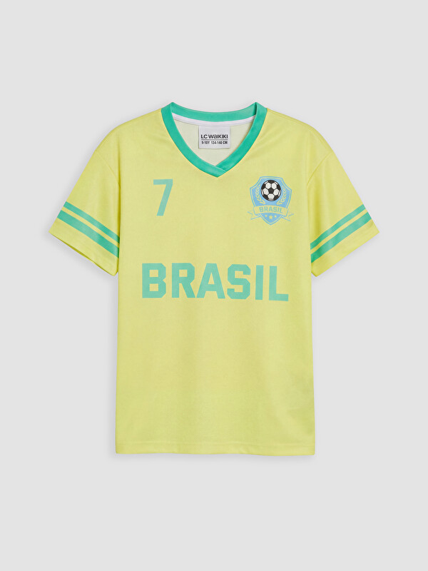 LCW Kids Brasil Baskılı Kız Çocuk Tişört