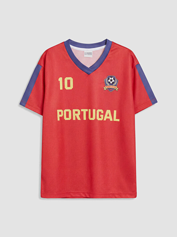 LCW Kids Portugal Baskılı Kız Çocuk Tişört