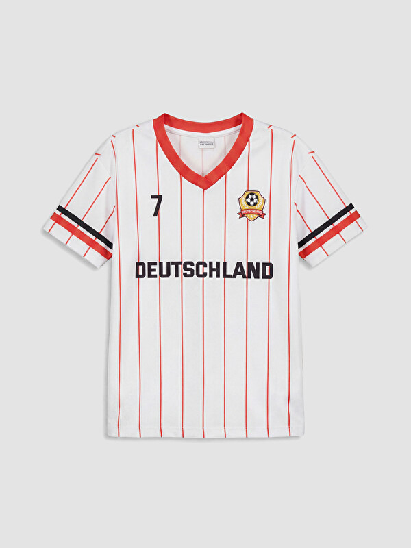 LCW Kids Deutschland Baskılı Kız Çocuk Tişört