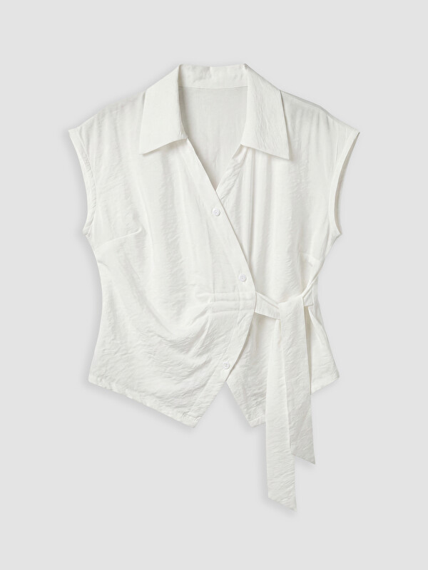 LCW Vision Wrap Cut Tie-up Women's Shirt