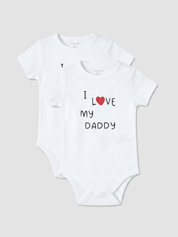 LCW baby Baskılı Erkek Bebek Çıtçıtlı Body 2'li