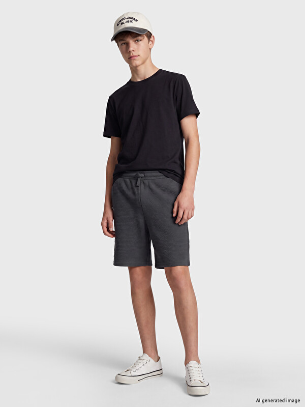 LCW Kids Boys' Textured Knitwear Shorts