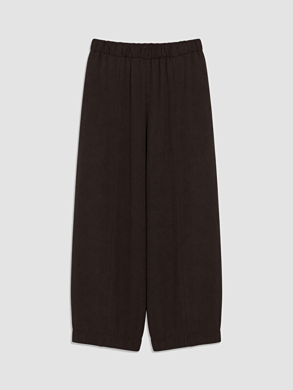 LCW Modest Beli Lastikli Geniş Paça Kadın Pantolon