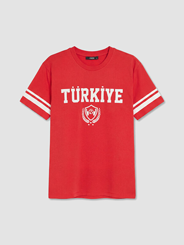 XSIDE Türkiye Baskılı Oversize Kadın Tişört