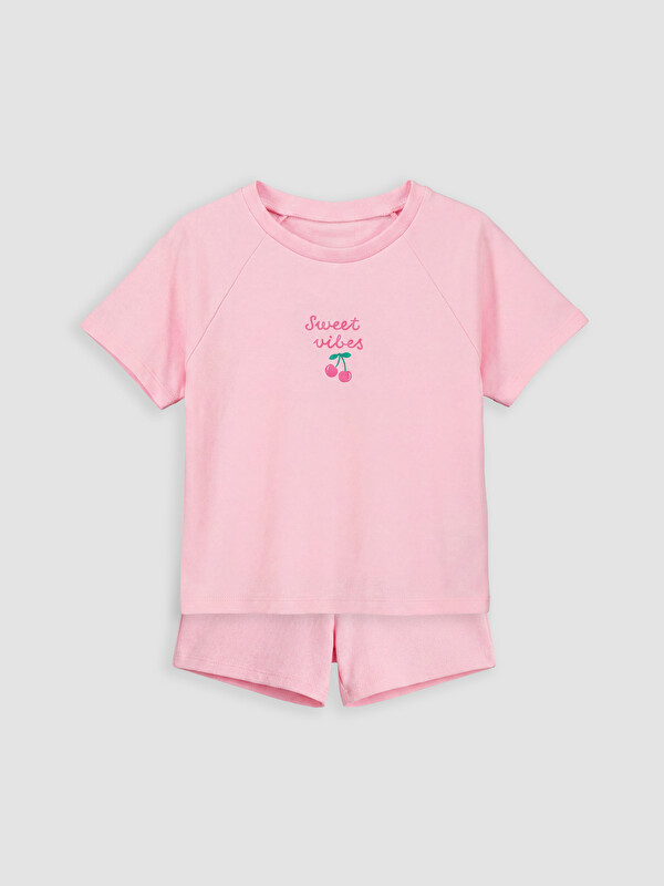 LCW Kids Kız Çocuk Şortlu Takım
