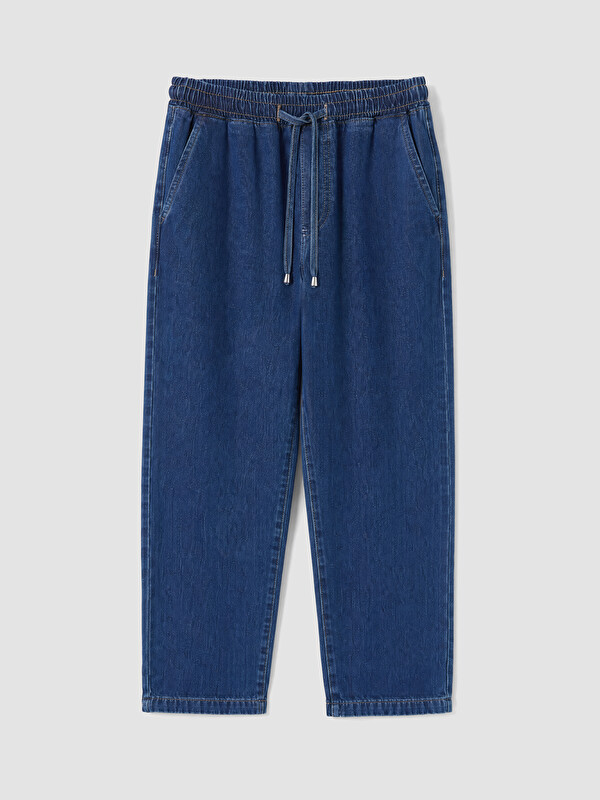 LCWAIKIKI Petite Beli Lastikli Carrot Fit Kadın Jean Pantolon