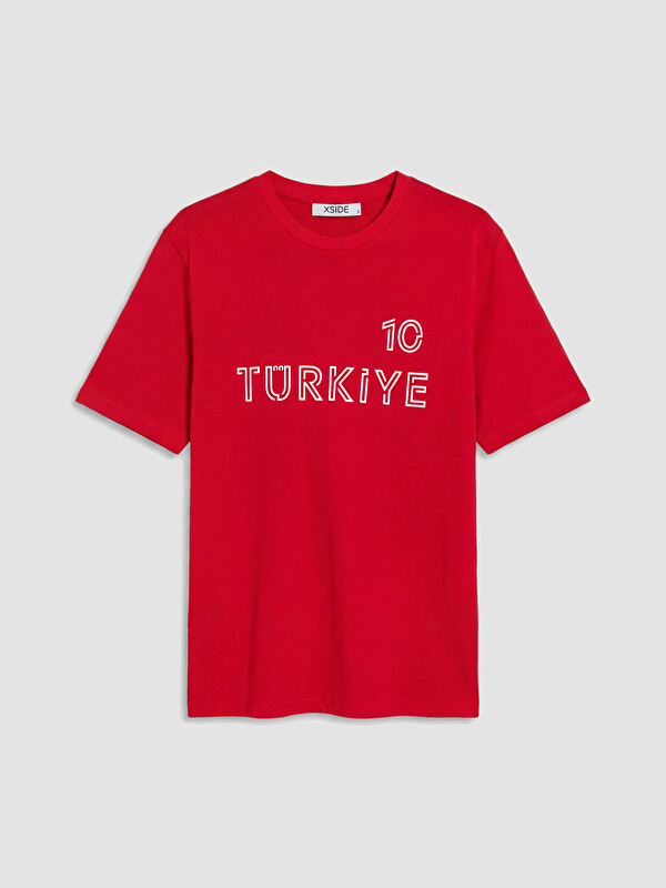 XSIDE Türkiye Baskılı Bisiklet Yaka Erkek Tişört