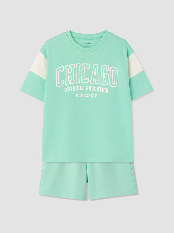 LCW Kids Chicago Baskılı Erkek Çocuk Takım