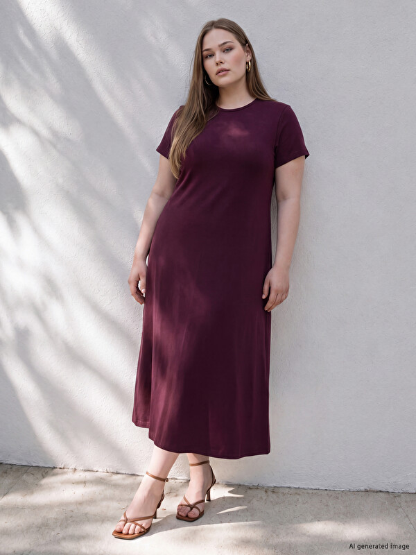 LCW Curve Plus Size Soft Touch Dress