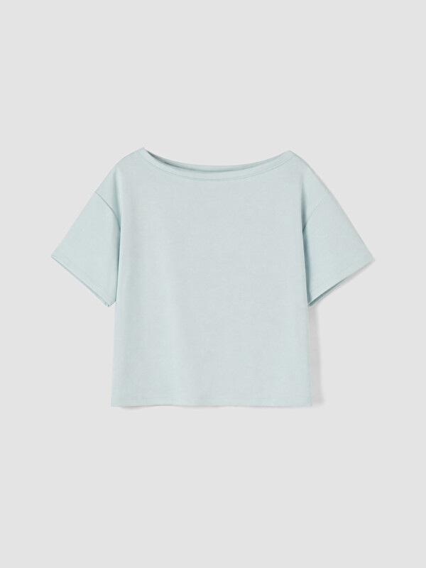 XSIDE Kayık Yaka Oversize Soft Touch Kadın Tişört