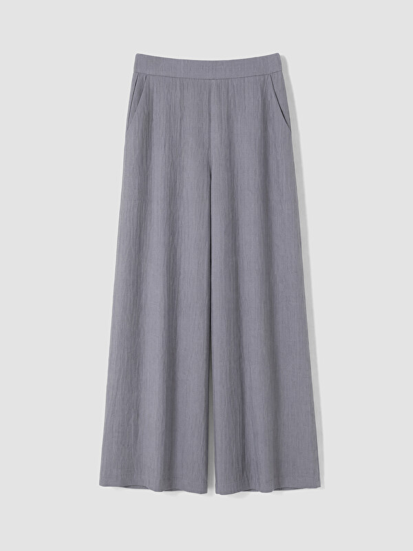 LCW Modest Beli Lastikli Dokulu Kadın Pantolon