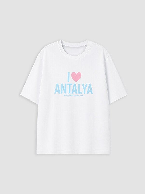 LCW Kids Antalya Baskılı Kız Çocuk Tişört