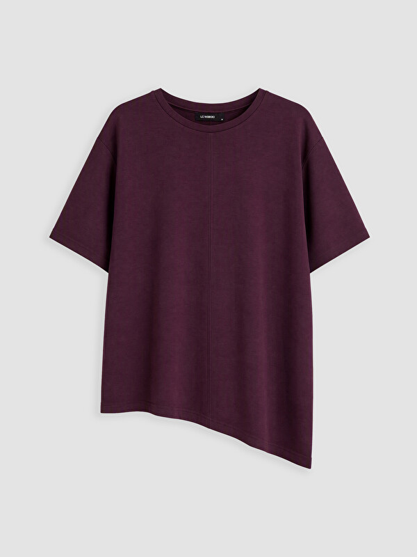 LCW Curve Plus Size Soft Touch Asymmetric Blouse