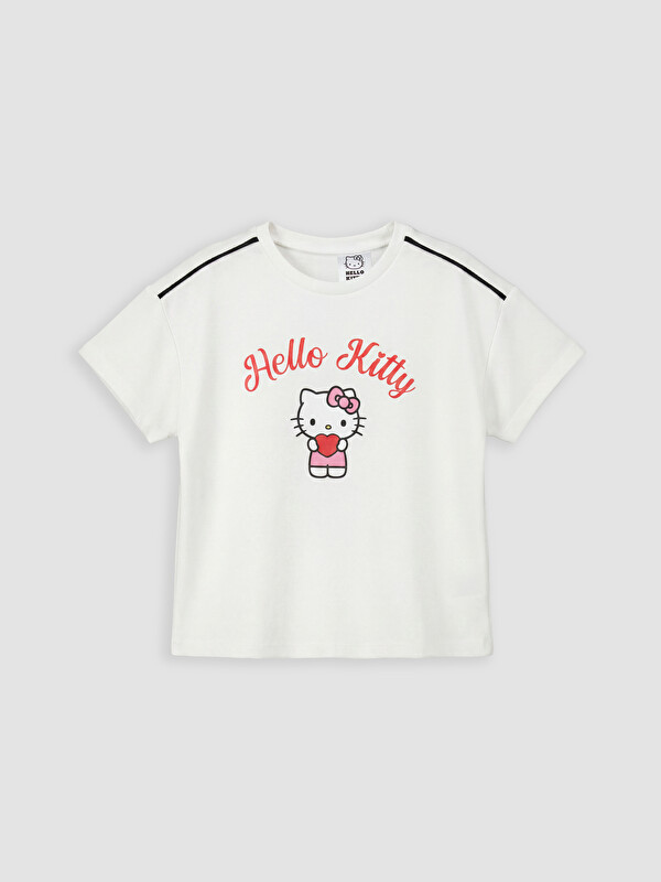 LCW Kids Hello Kitty Baskılı Kız Çocuk Tişört