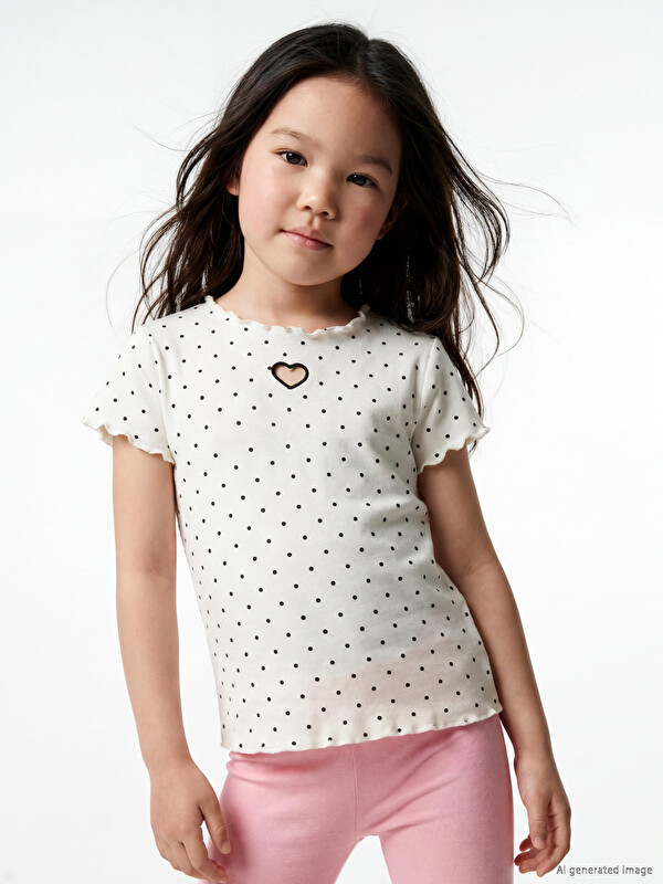 LCW Kids Mädchen Ecru T-shirt
