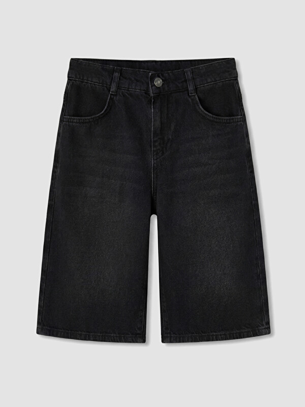 LCW Kids Geniş Paça Erkek Çocuk Jean Şortolon