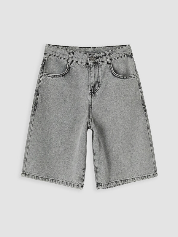 LCW Kids Geniş Paça Erkek Çocuk Jean Şortolon