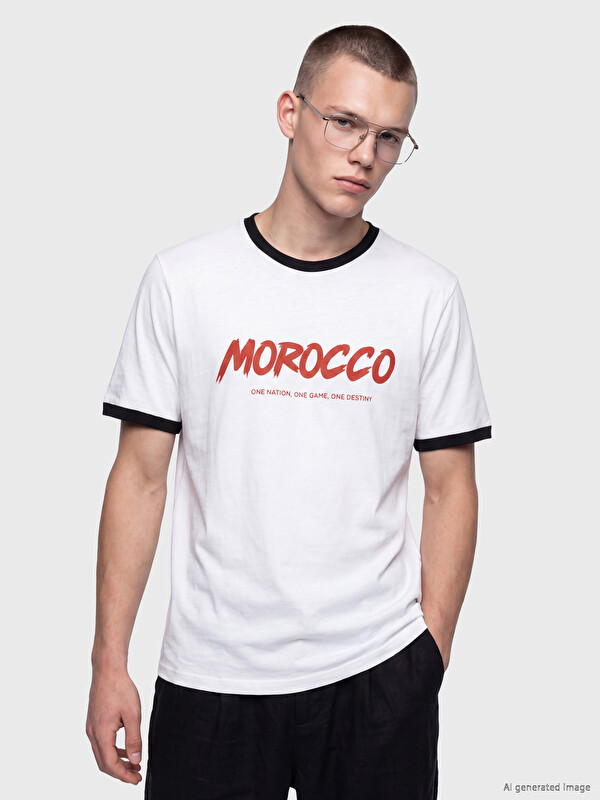 XSIDE Crew Neck Morocco Printed Men's T-shirt