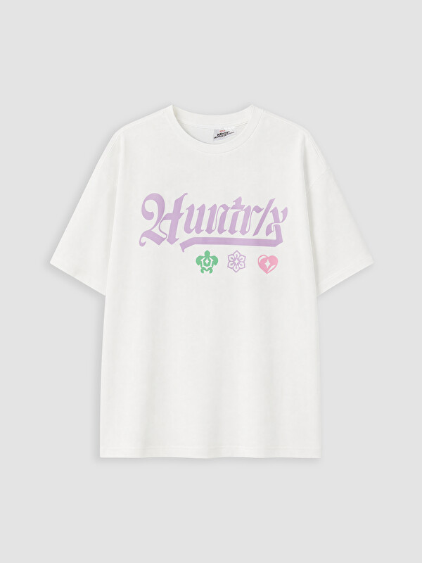 LCW Kids K-pop Demon Hunters Baskılı Kız Çocuk Tişört