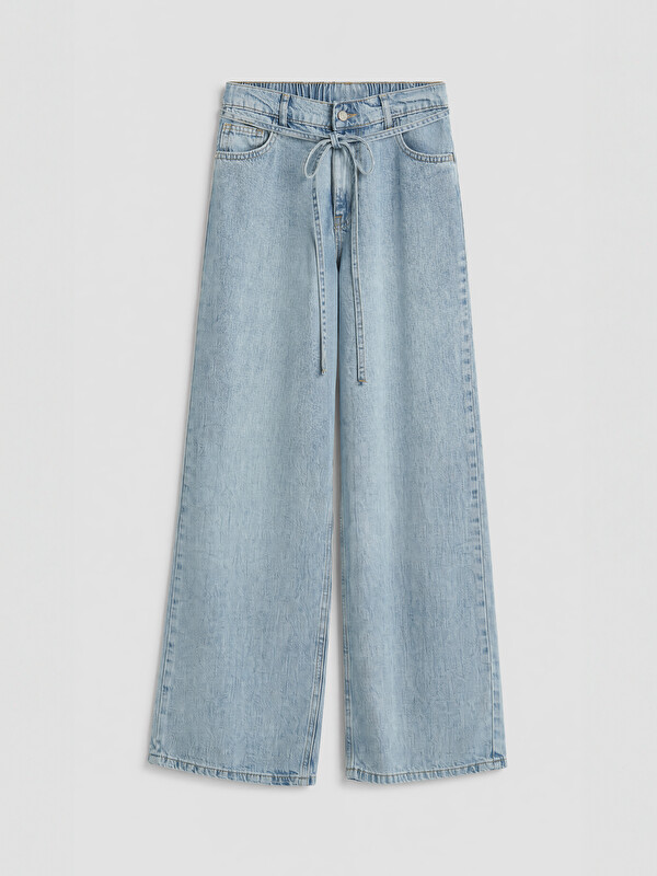 LCW Jeans Yüksek Bel Wideleg Kadın Jean Pantolon