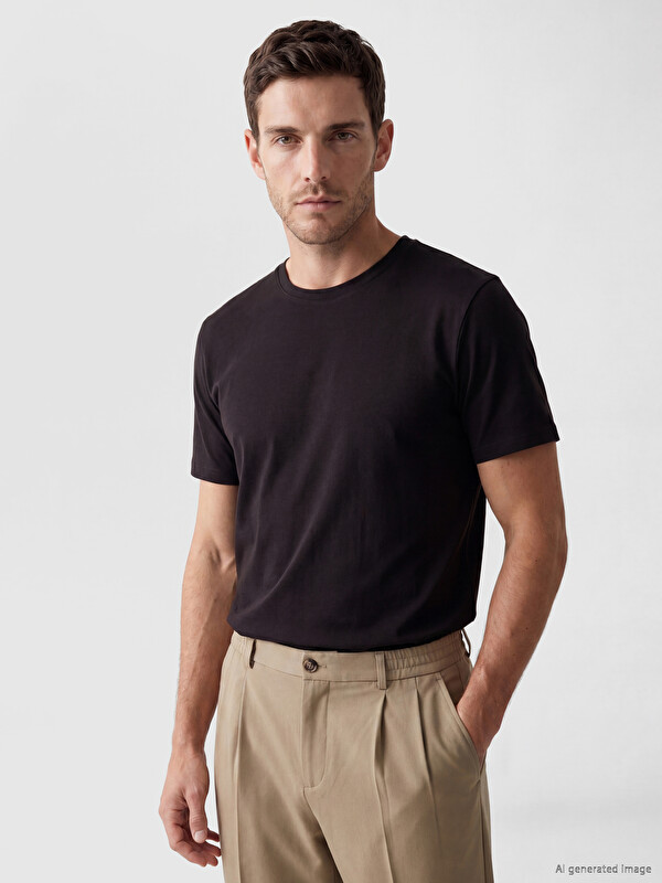 LCWAIKIKI Classic Regular Fit %100 Pamuk Erkek Tişört