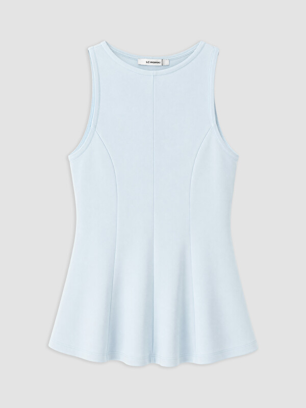 LCWAIKIKI Petite Bisiklet Yaka Peplum Bluz