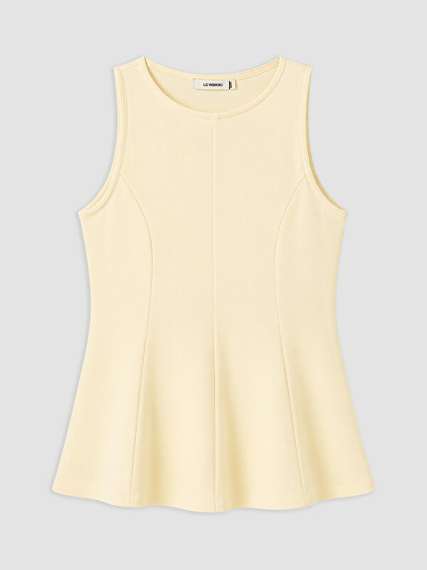 LCWAIKIKI Petite Bisiklet Yaka Peplum Bluz