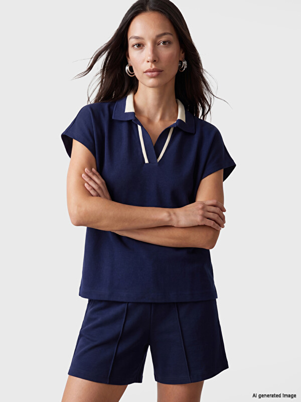 LCW EVERYDAY Polo Yaka Kadın Tişört