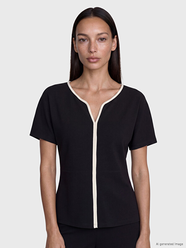 LCW EVERYDAY Kaçık Yaka Peplum Bluz